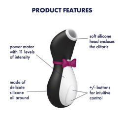 Stimulátor klitorisu SATISFYER PENGUIN černobílý (2)